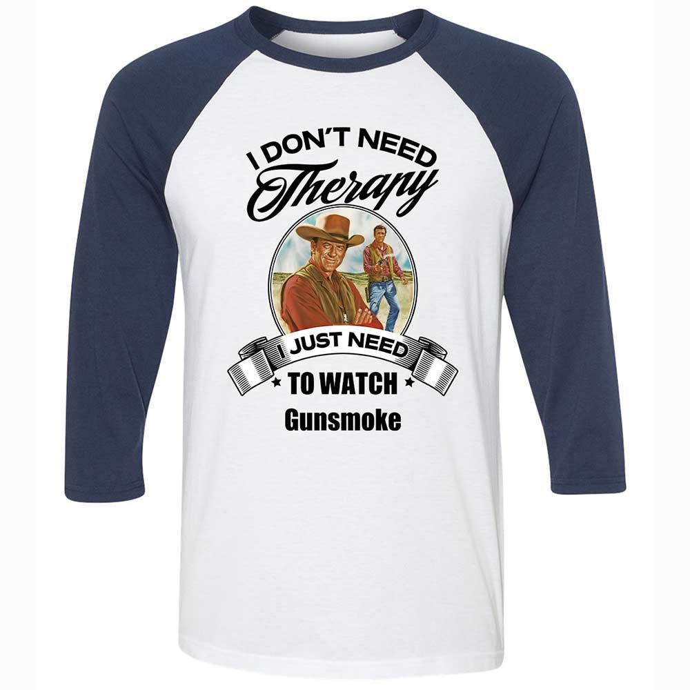 I Don't Need Therapy - White/Navy - 8