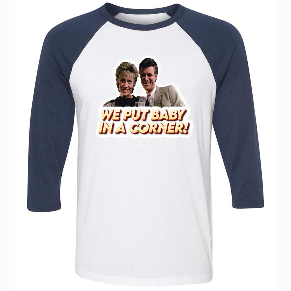 Unisex 3/4 Baseball Tee - Q5UBXTPM - White/Navy - 8