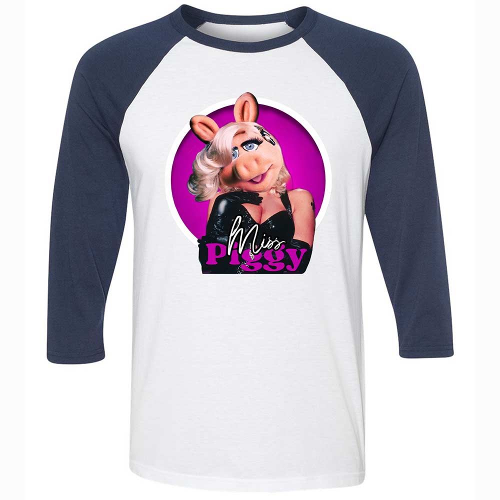 Unisex 3/4 Baseball Tee - LMEGG2W4 - White/Navy - 8