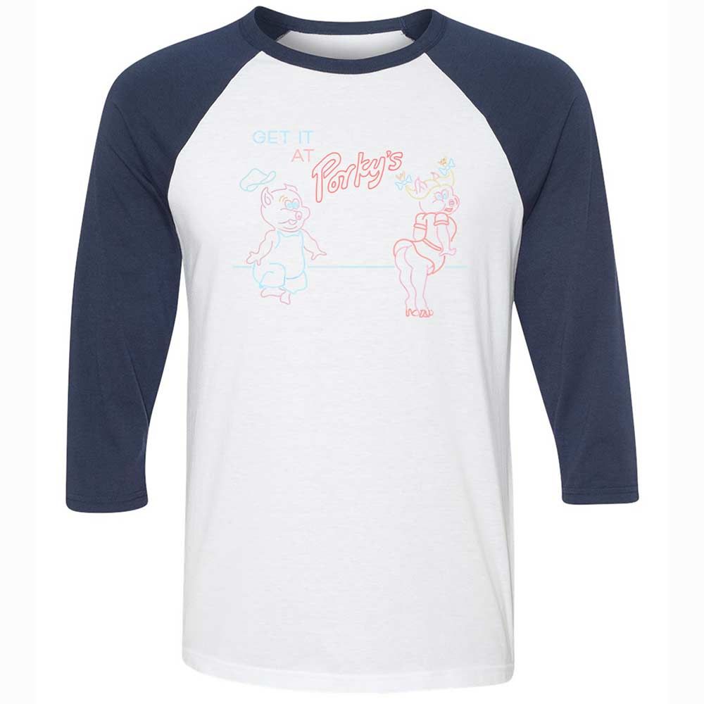 Unisex 3/4 Baseball Tee - 4A5PZQJK - White/Navy - 8