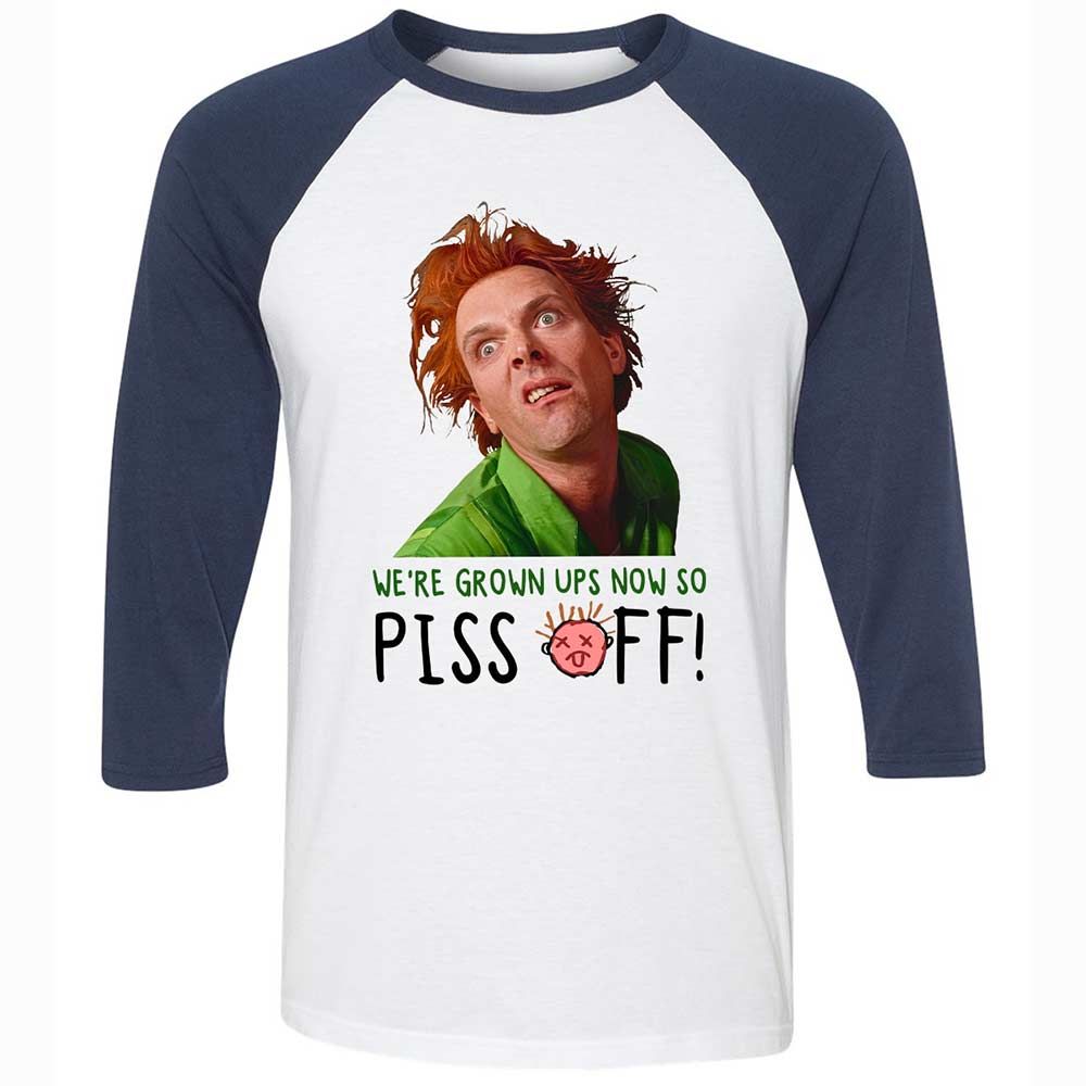 We're Grown Ups Now So Piss Off - White/Navy - 8