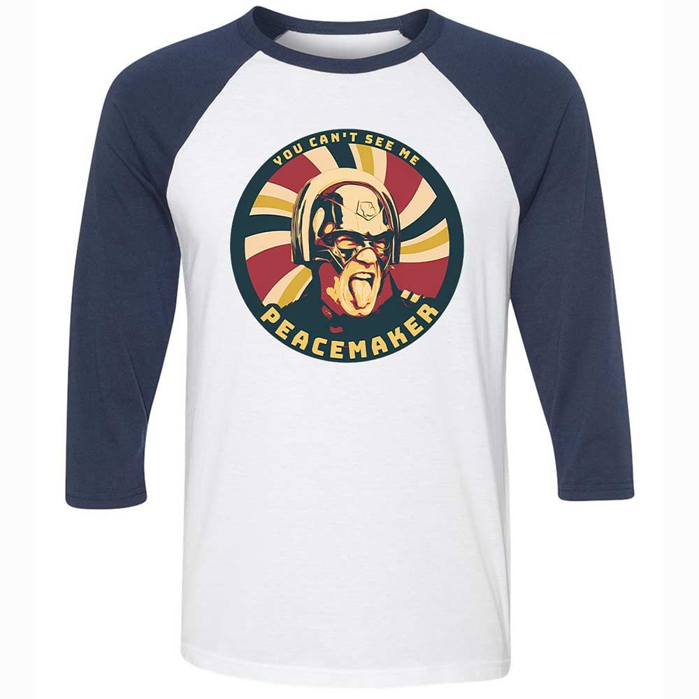 Unisex 3/4 Baseball Tee - X81EBWEV - White/Navy - 8