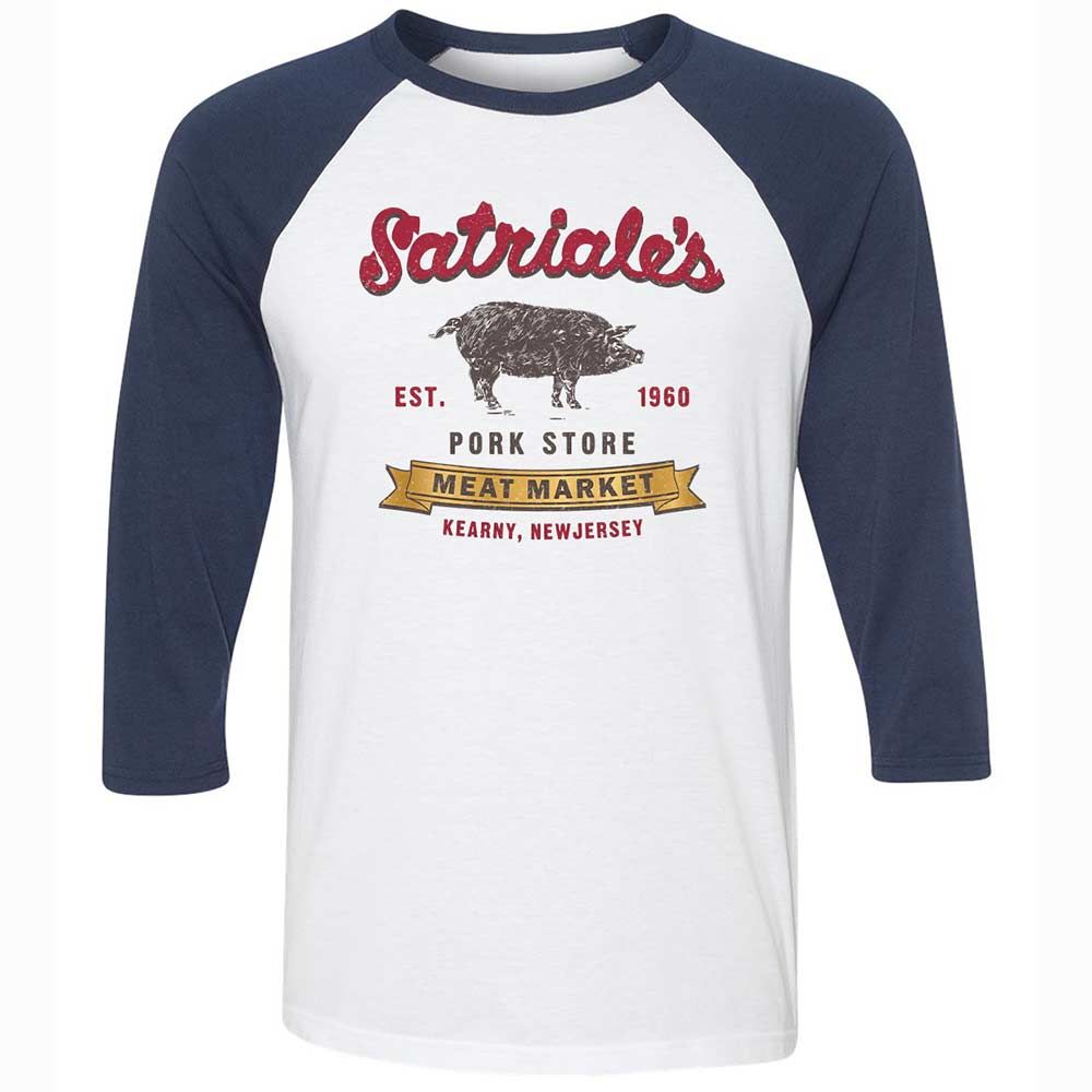 Unisex 3/4 Baseball Tee - 242BSELZ - White/Navy - 8