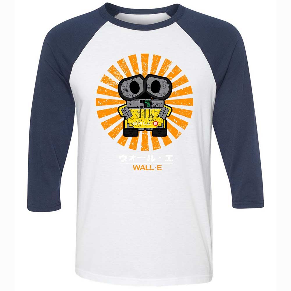 Unisex 3/4 Baseball Tee - HCDSDHSQ - White/Navy - 8