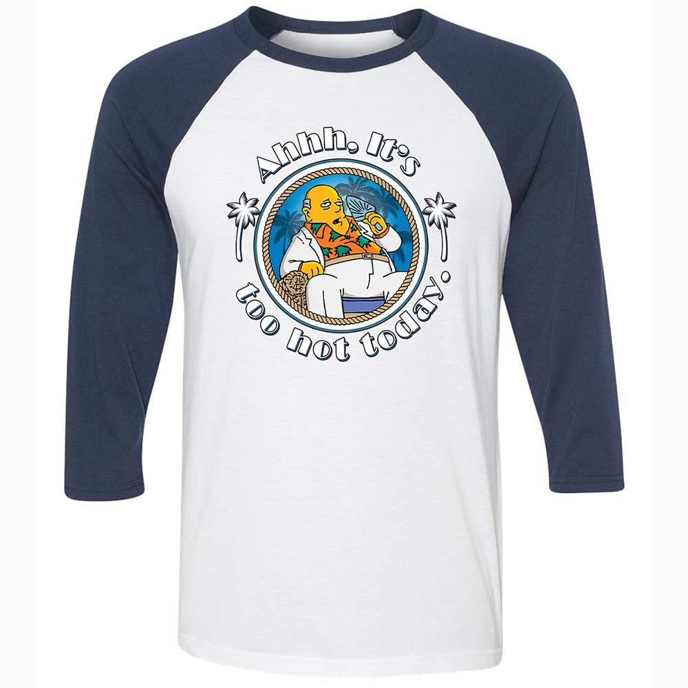 It's Too Hot Today - White/Navy - 8