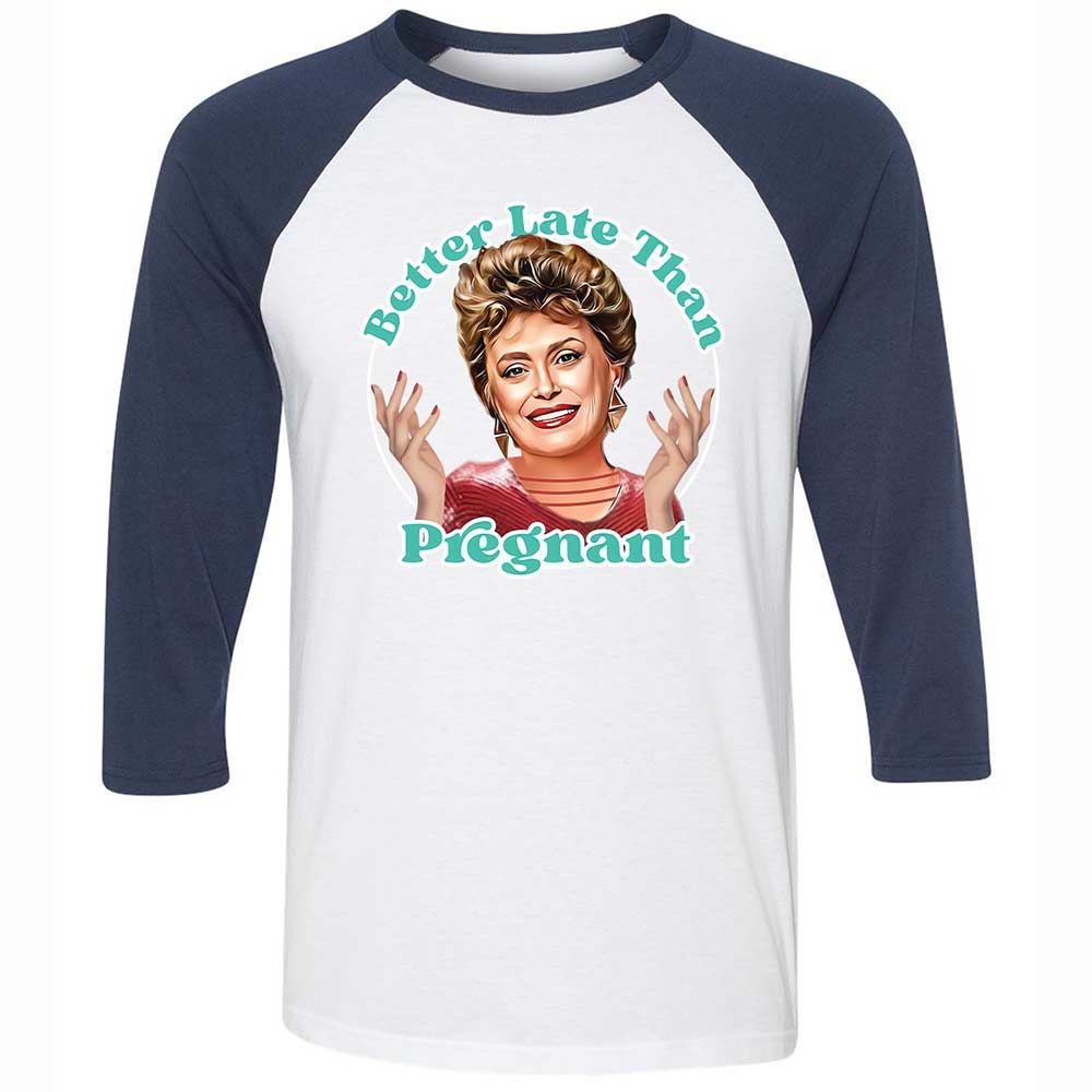 Better late than pregnant - White/Navy - 8