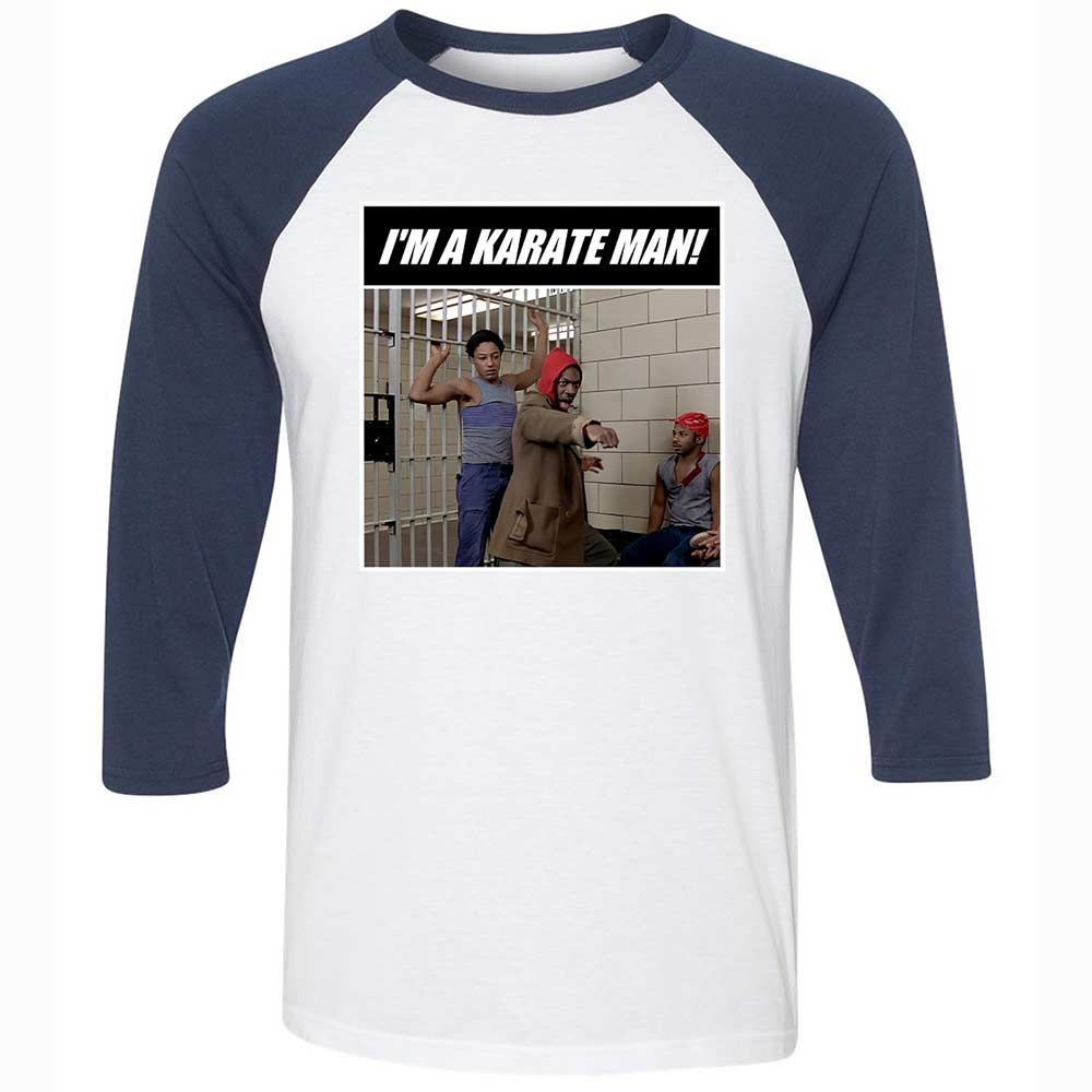 Unisex 3/4 Baseball Tee - WG84UDB5 - White/Navy - 8