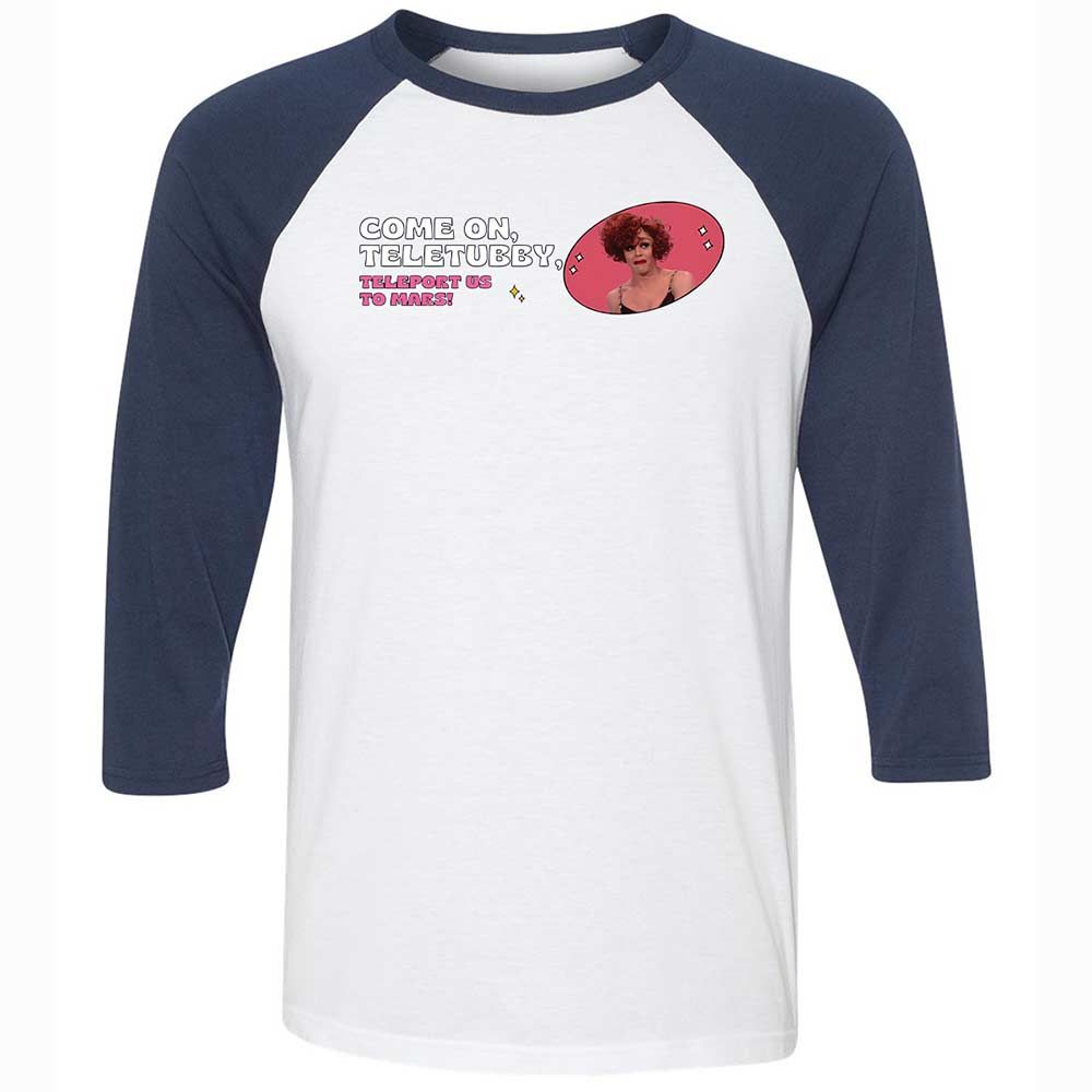 Unisex 3/4 Baseball Tee - WCM9BR3M - White/Navy - 8