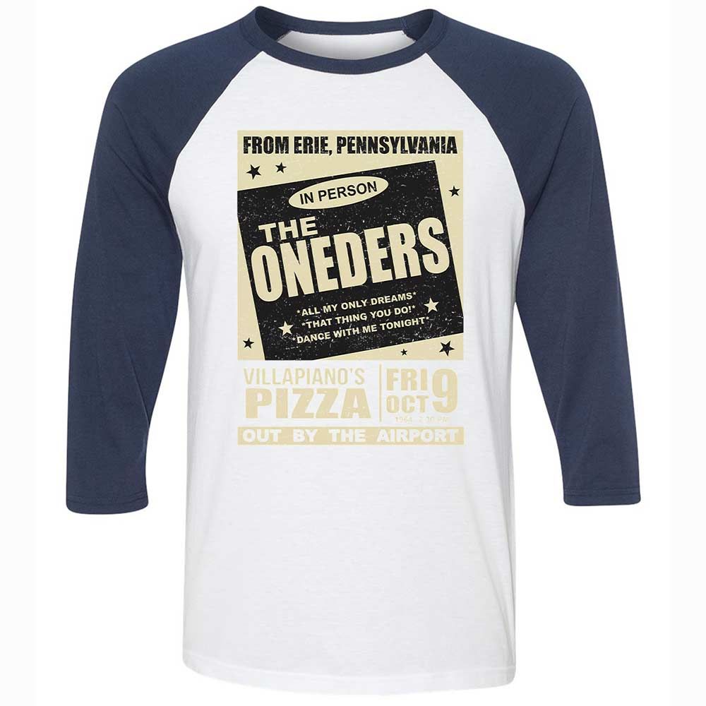 Unisex 3/4 Baseball Tee - JK4TA9YA - White/Navy - 8