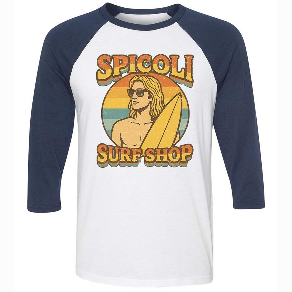 Unisex 3/4 Baseball Tee - SP7EP9W8 - White/Navy - 8