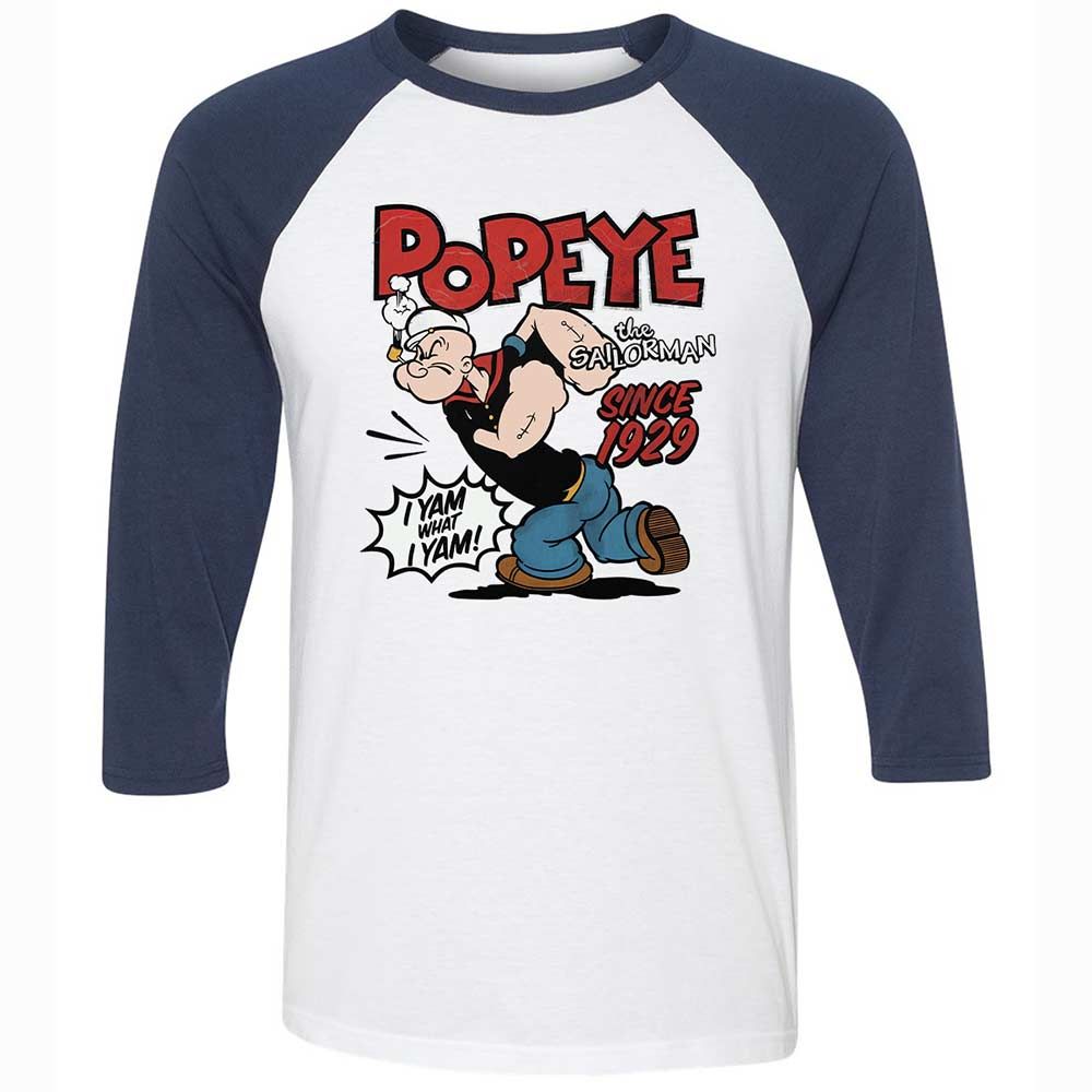Unisex 3/4 Baseball Tee - KNM8D9G3 - White/Navy - 8
