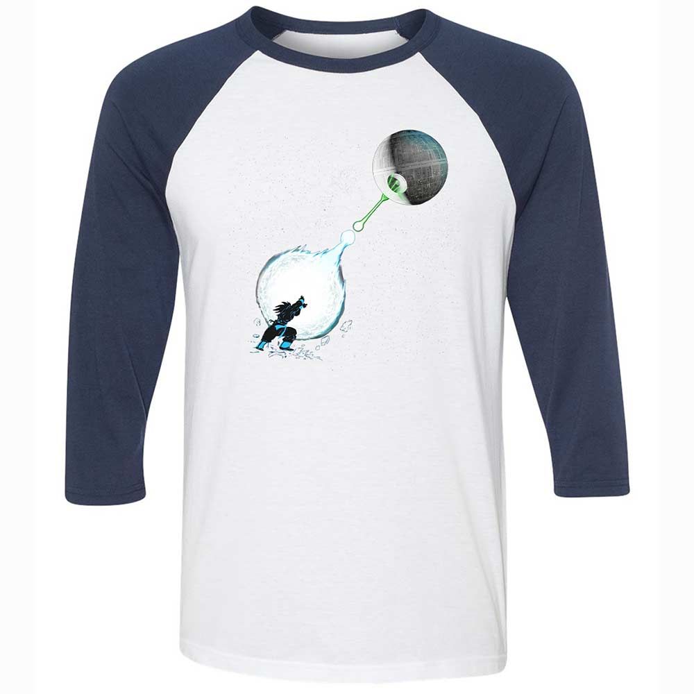 Unisex 3/4 Baseball Tee - ARVMBJXV - White/Navy - 8