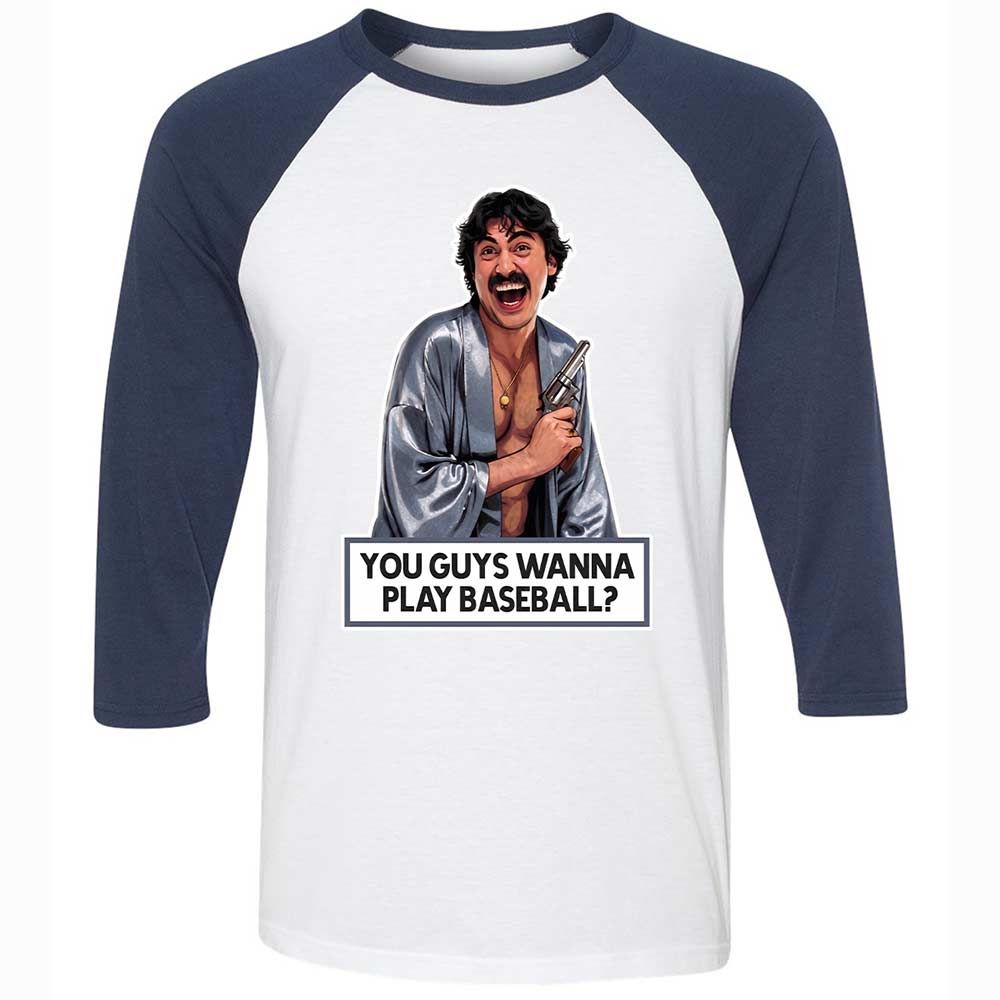 Unisex 3/4 Baseball Tee - GWMLCX81 - White/Navy - 8