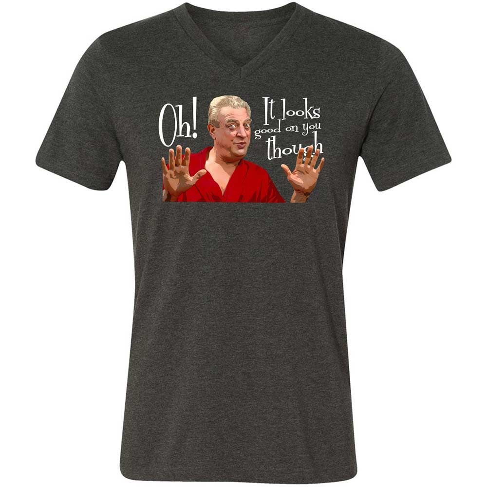 Unisex V-Neck T-Shirt - 7E367MEM - Dark Grey Heather - 9