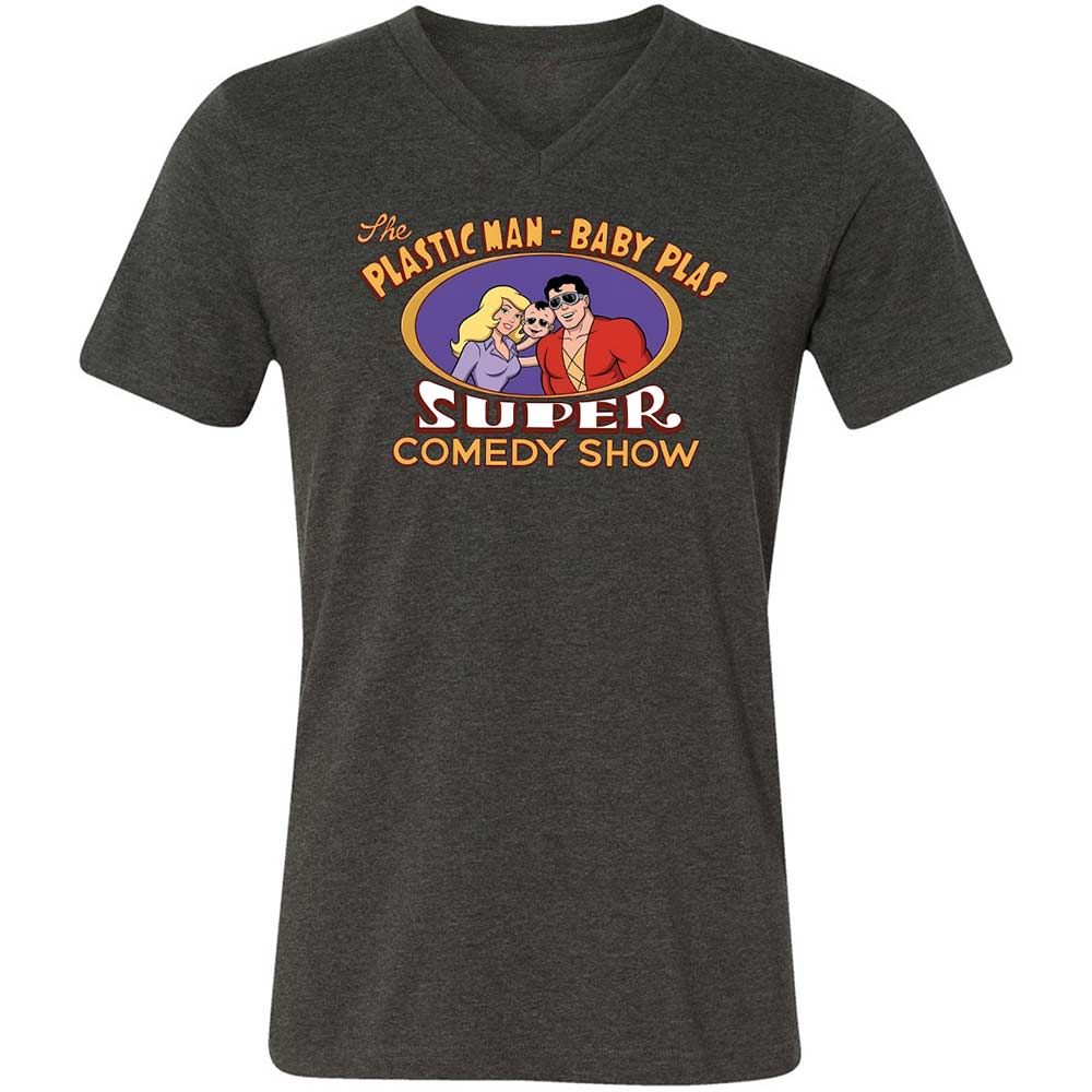 Unisex V-Neck T-Shirt - RZEMQHBU - Dark Grey Heather - 9