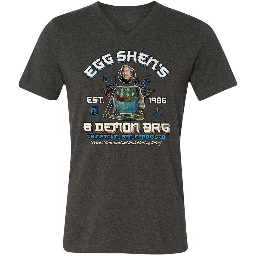 Unisex V-Neck T-Shirt - 7S2TJATG - Dark Grey Heather - 9