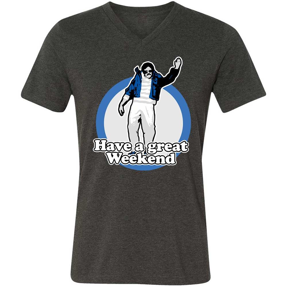Unisex V-Neck T-Shirt - 2J579DL6 - Dark Grey Heather - 9