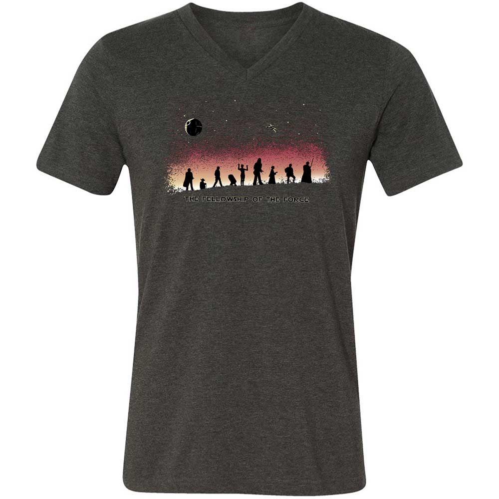 Unisex V-Neck T-Shirt - GEMM24Z9 - Dark Grey Heather - 9