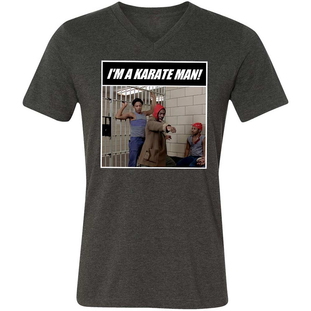 Unisex V-Neck T-Shirt - PDAB3D6Y - Dark Grey Heather - 9