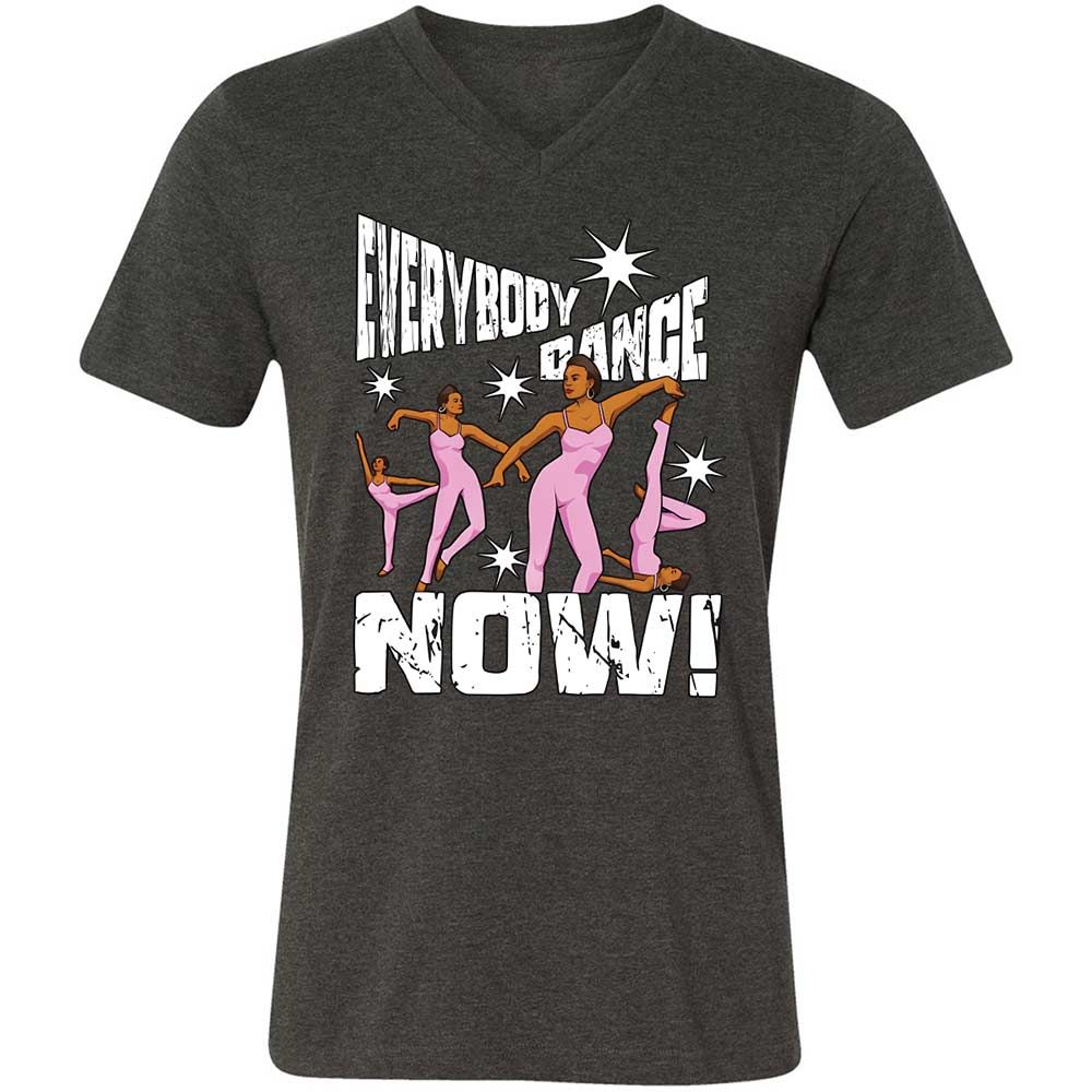 Unisex V-Neck T-Shirt - 9KWT5MVW - Dark Grey Heather - 9