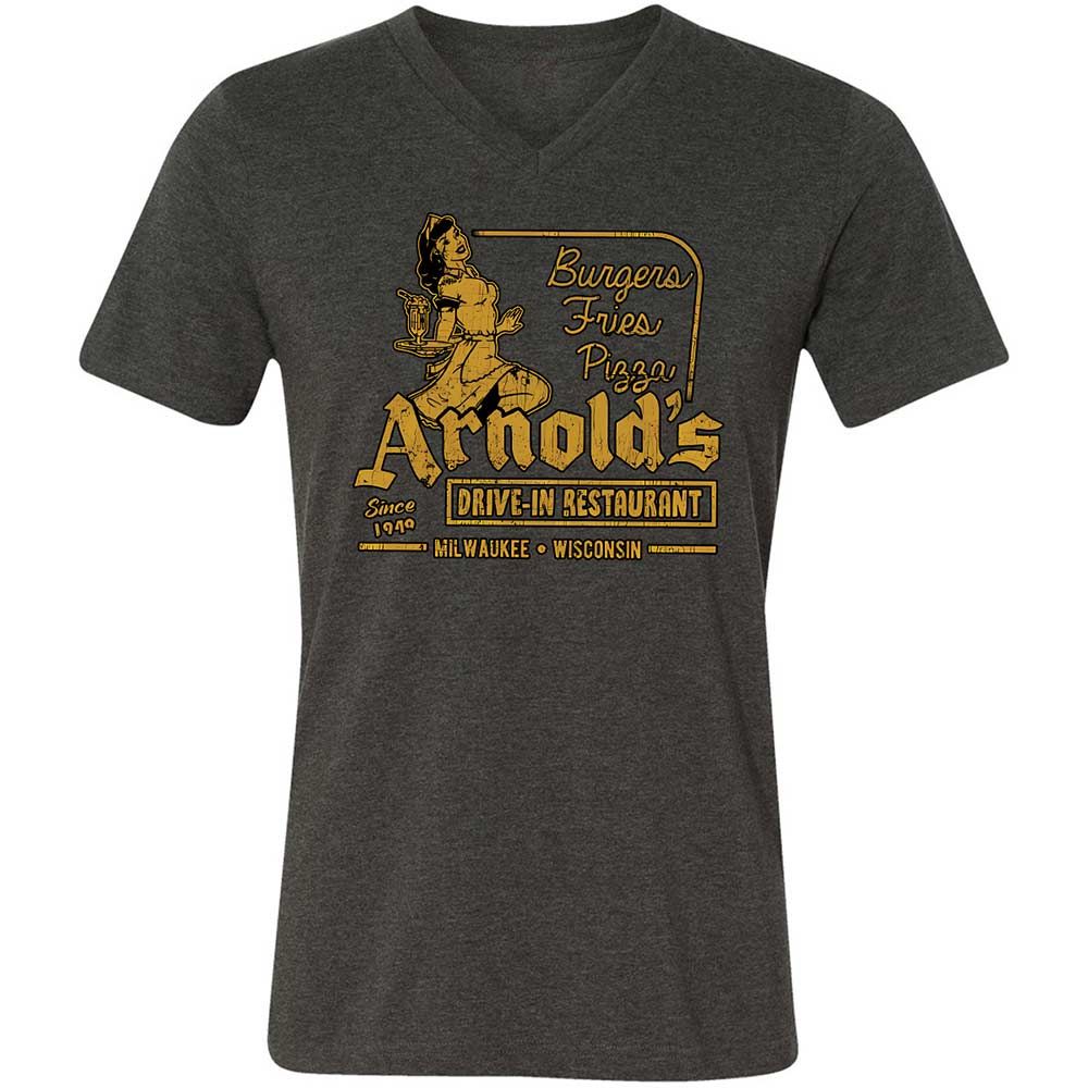 Unisex V-Neck T-Shirt - FBBYRD4L - Dark Grey Heather - 9