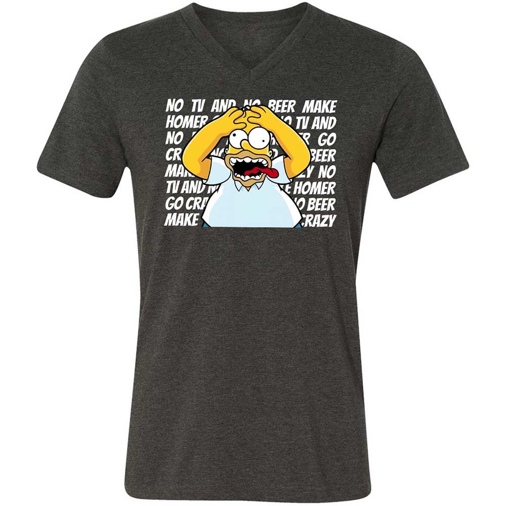 No TV and No Beer Make Homer Go Crazy - Dark Grey Heather - 9