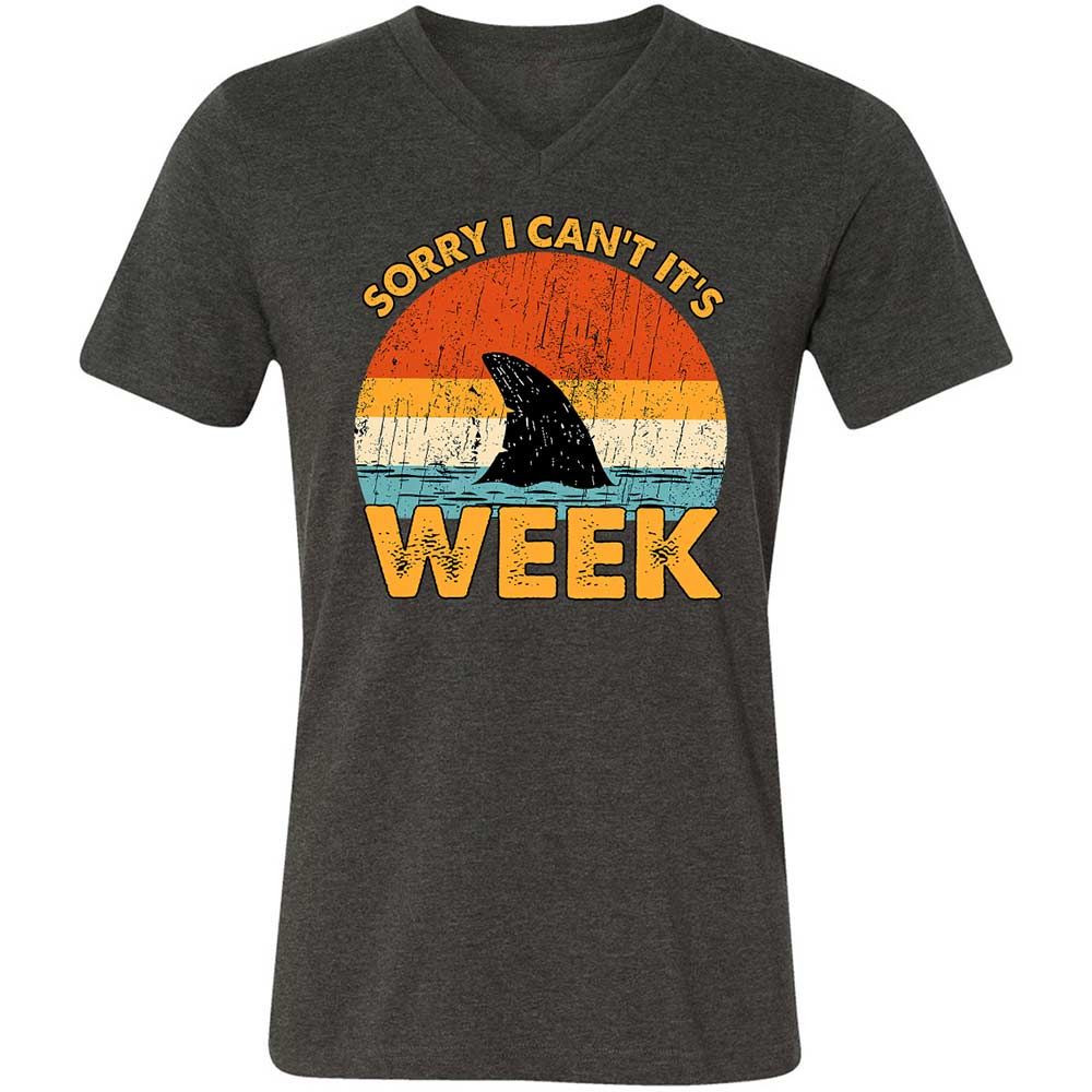 Unisex V-Neck T-Shirt - QJEEKSTK - Dark Grey Heather - 9
