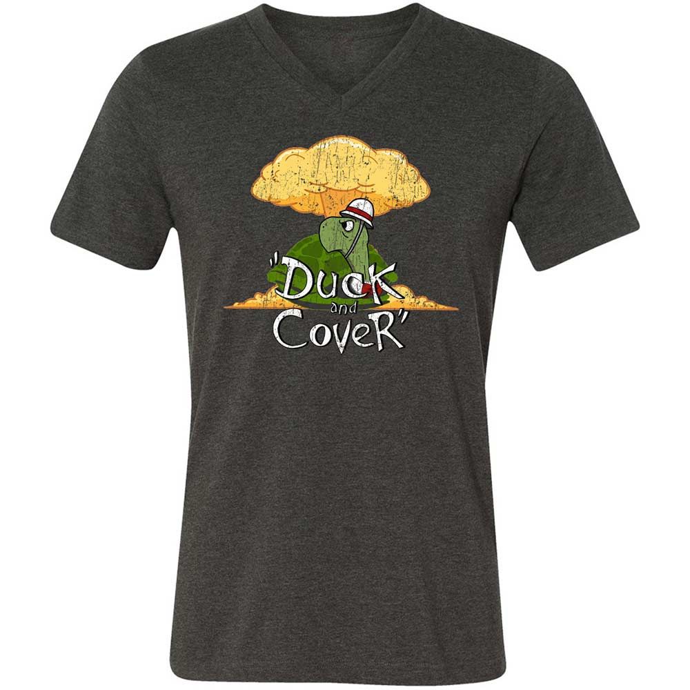 Unisex V-Neck T-Shirt - 36XJ19J9 - Dark Grey Heather - 9