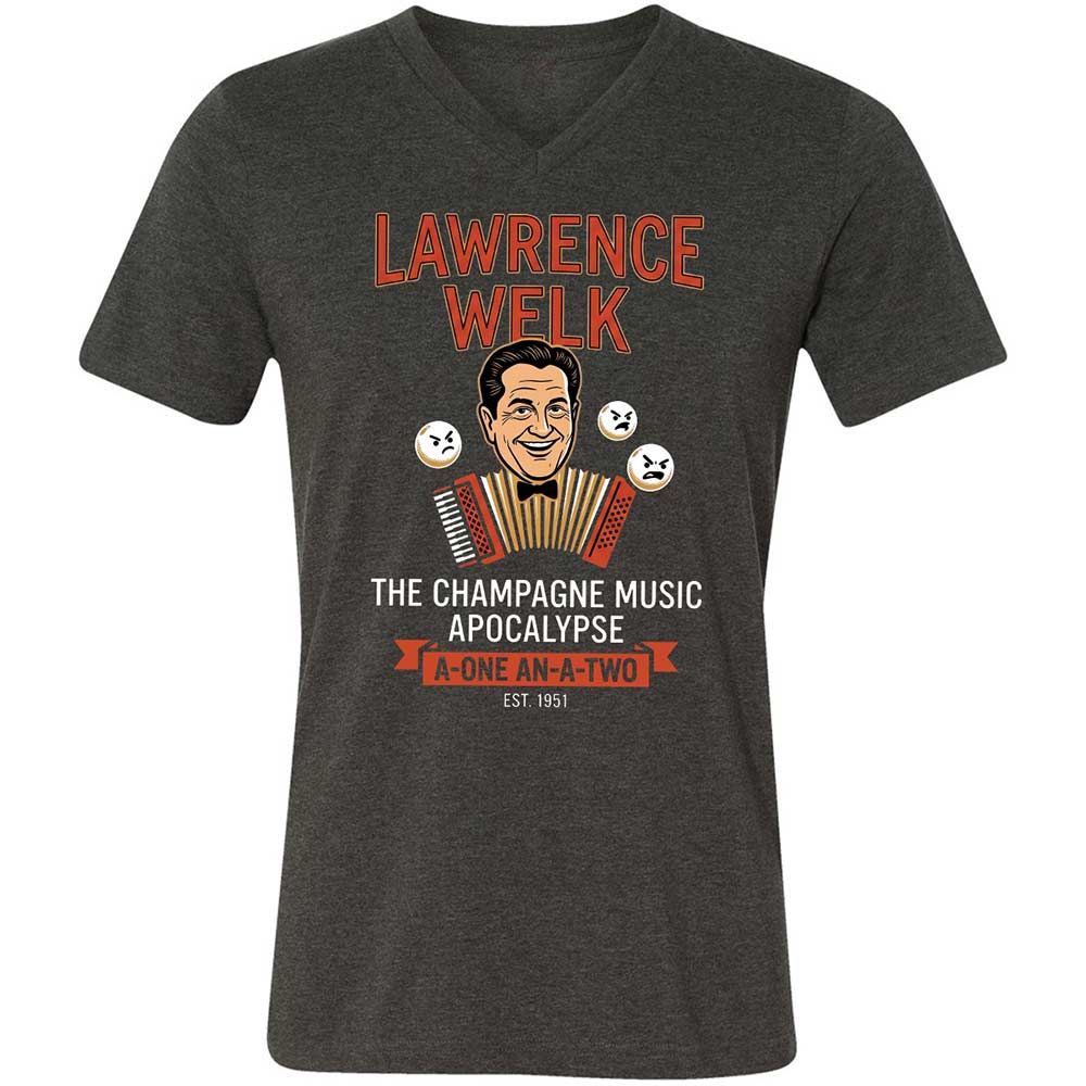 Unisex V-Neck T-Shirt - KYTFEP73 - Dark Grey Heather - 9