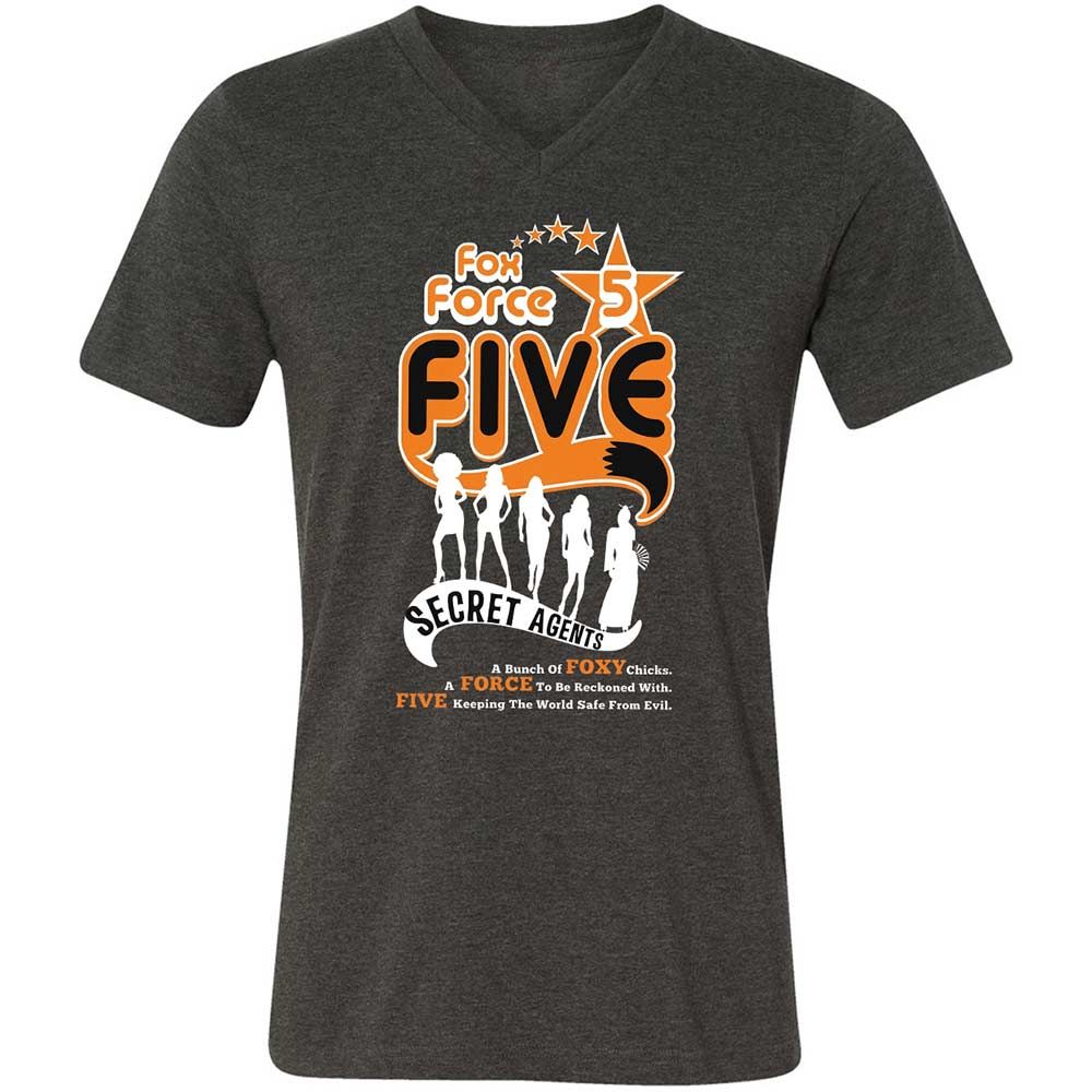 Unisex V-Neck T-Shirt - 9YKE8C3D - Dark Grey Heather - 9