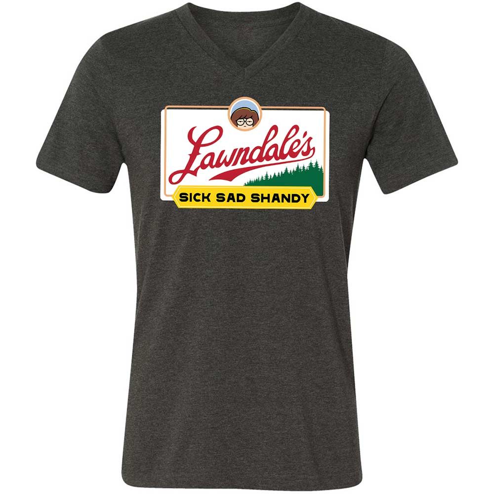 Unisex V-Neck T-Shirt - SRGN21SY - Dark Grey Heather - 9