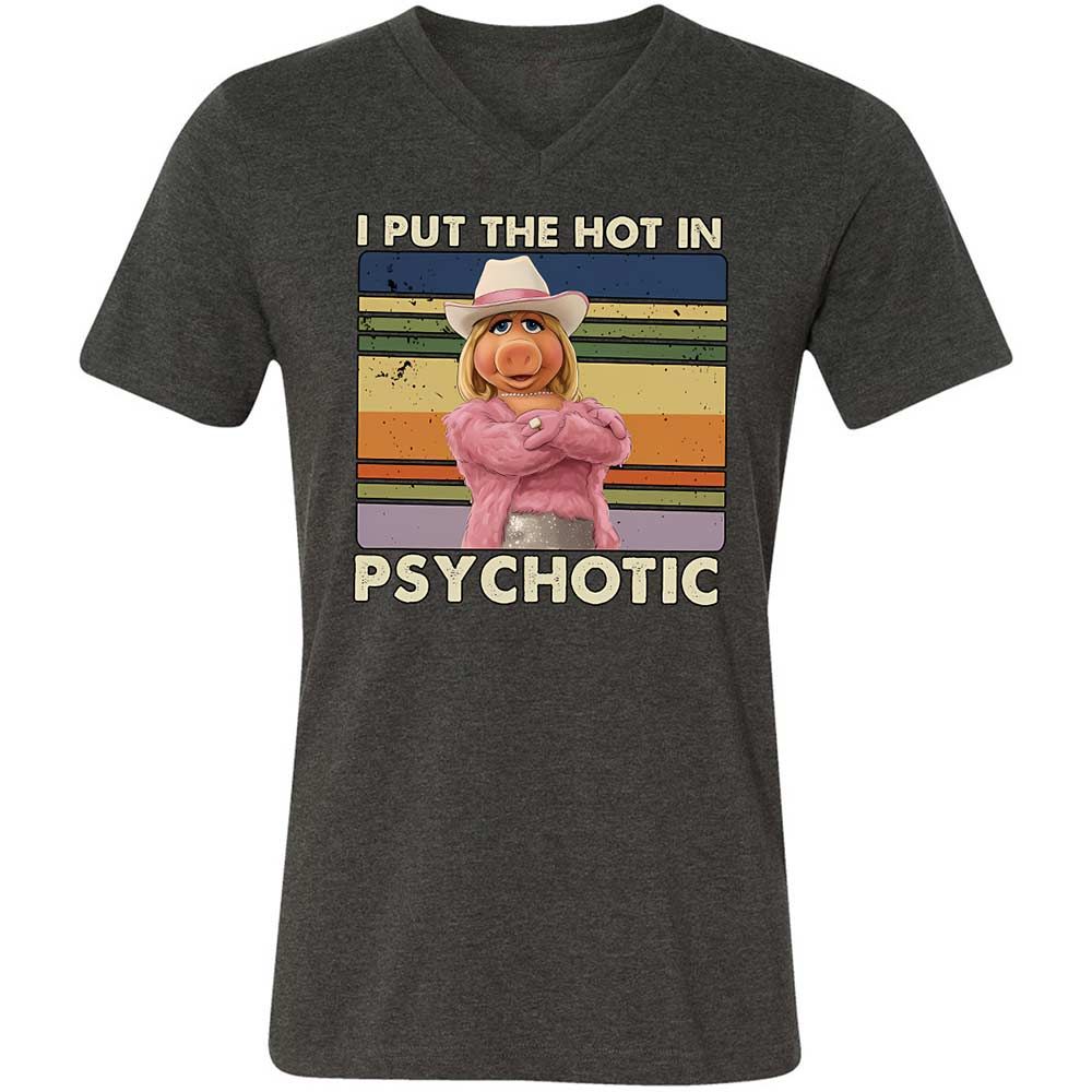 Unisex V-Neck T-Shirt - ESRB6R2T - Dark Grey Heather - 9