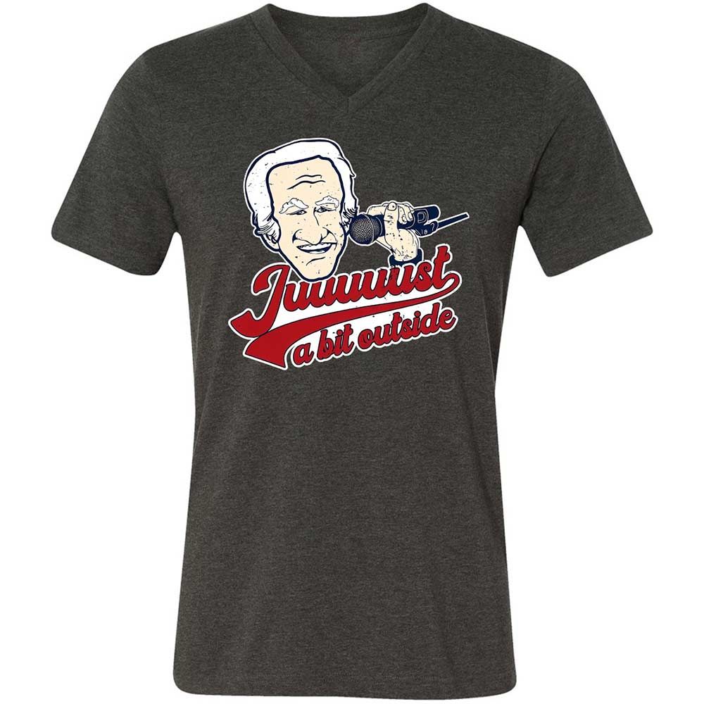 Unisex V-Neck T-Shirt - VJHZKPCZ - Dark Grey Heather - 9