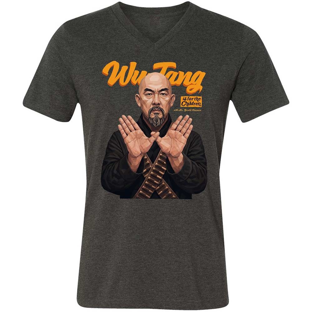 Unisex V-Neck T-Shirt - LG7RNTAL - Dark Grey Heather - 9