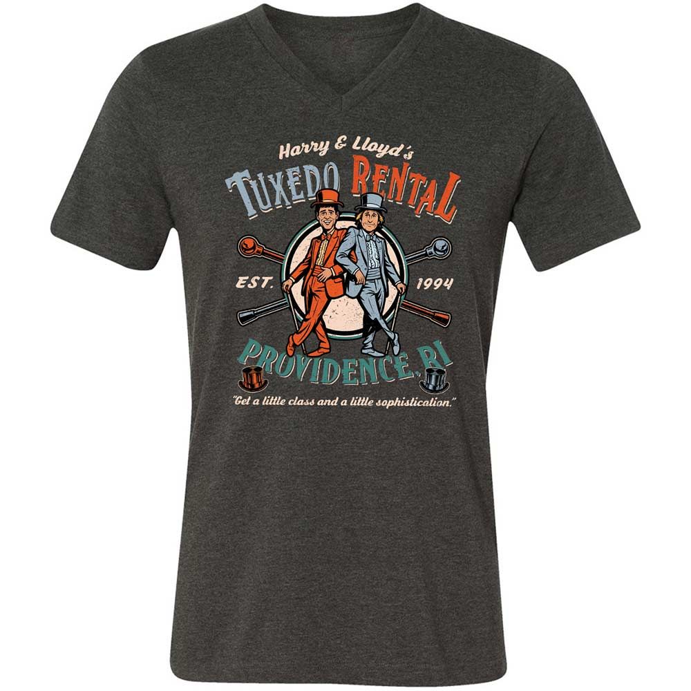 Unisex V-Neck T-Shirt - HCE5DEN9 - Dark Grey Heather - 9