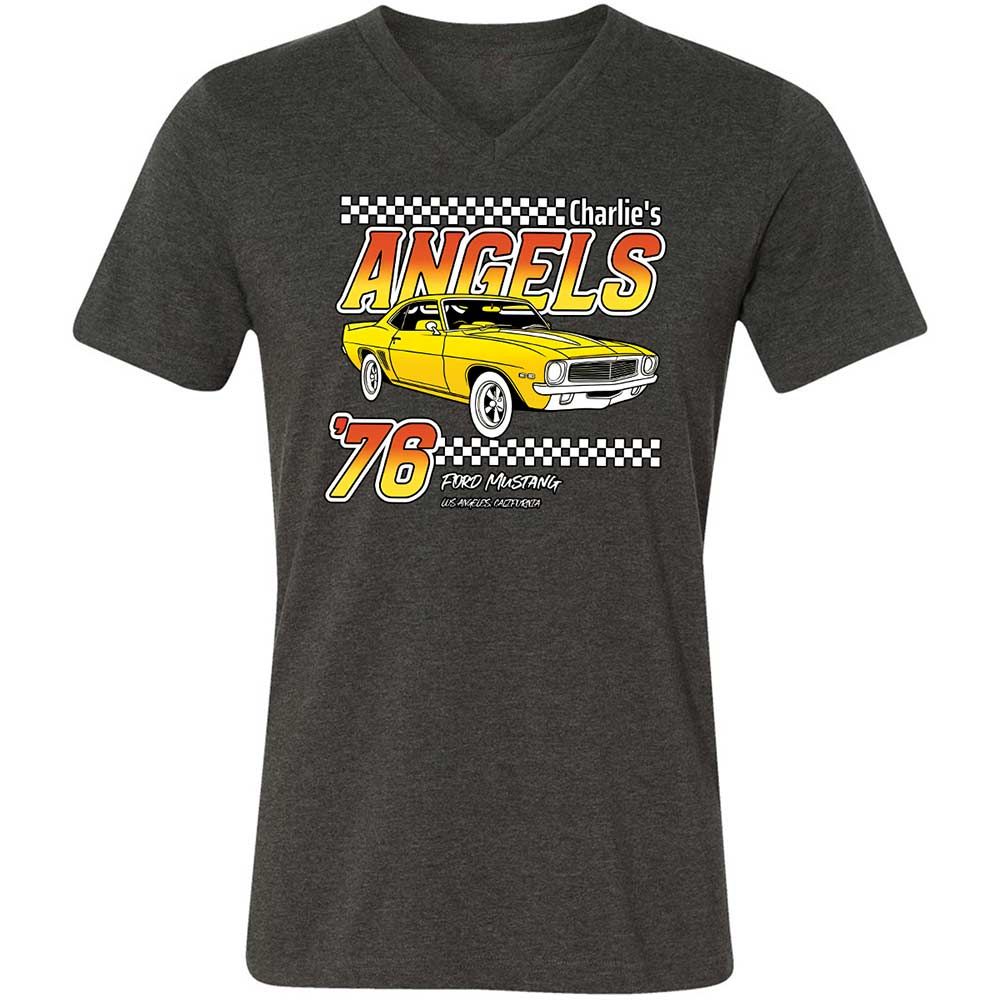 Unisex V-Neck T-Shirt - GM1ZNKHS - Dark Grey Heather - 9