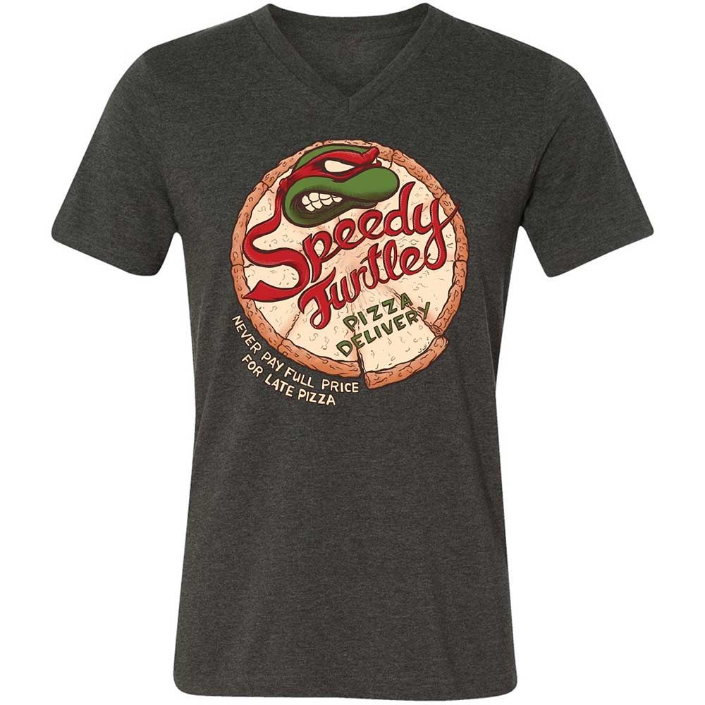 Unisex V-Neck T-Shirt - QTH6DN98 - Dark Grey Heather - 9