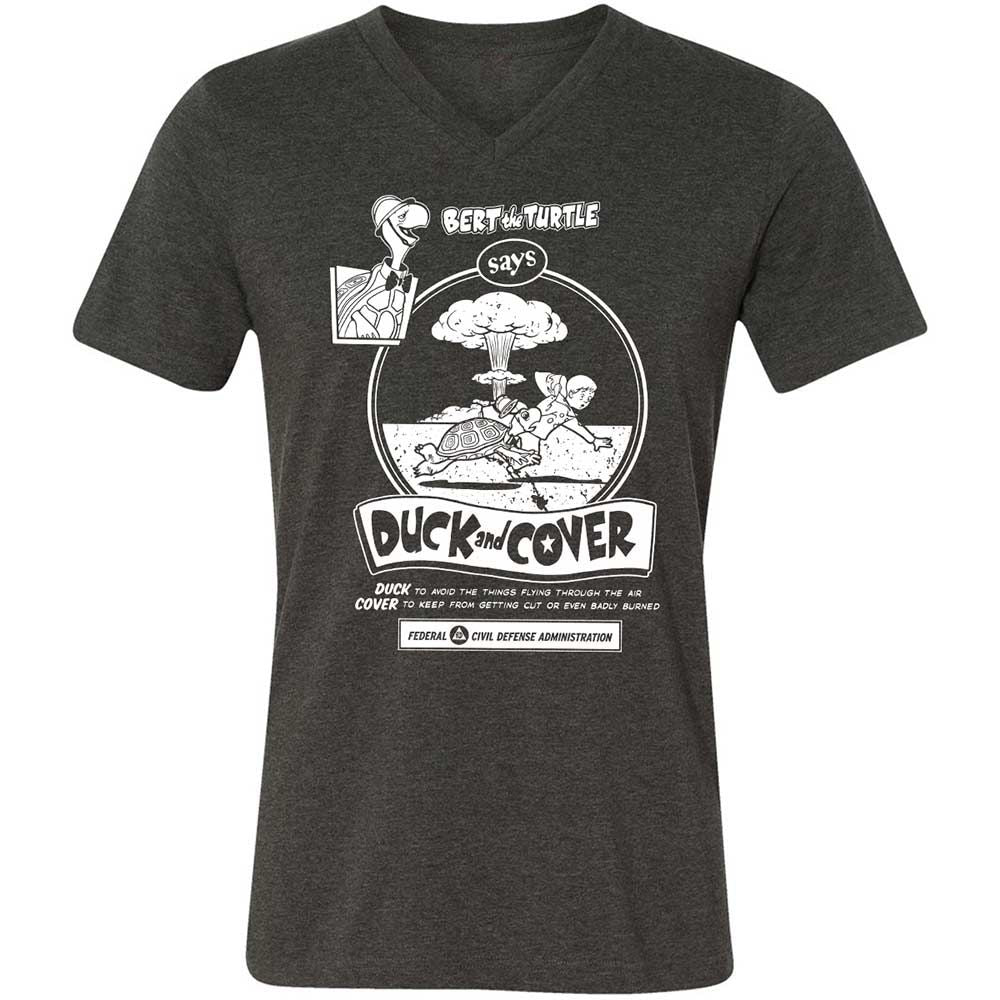 Unisex V-Neck T-Shirt - 2VA6L91B - Dark Grey Heather - 9