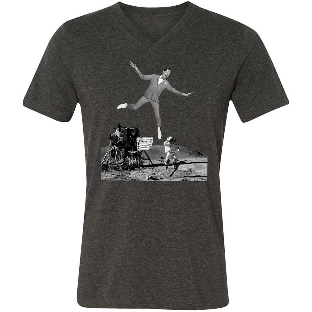 Unisex V-Neck T-Shirt - B3YWWST6 - Dark Grey Heather - 9