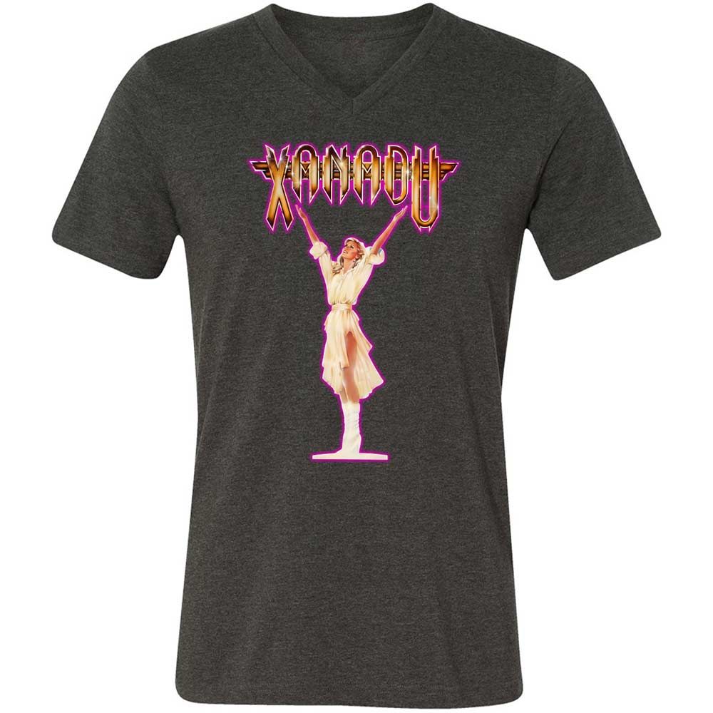 Unisex V-Neck T-Shirt - XQYXHDZV - Dark Grey Heather - 9