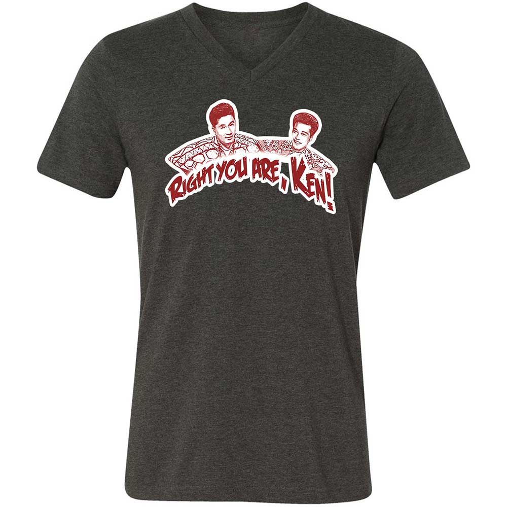 Unisex V-Neck T-Shirt - 9U9LDCLQ - Dark Grey Heather - 9