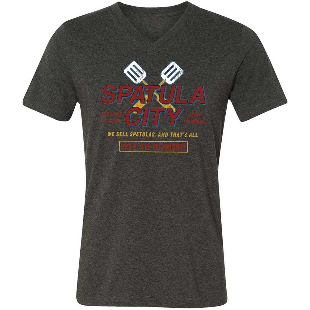 Unisex V-Neck T-Shirt - EFZ2QTJ9 - Dark Grey Heather - 9