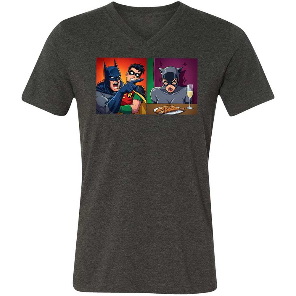 Bat Yelling at Catwoman - Dark Grey Heather - 9