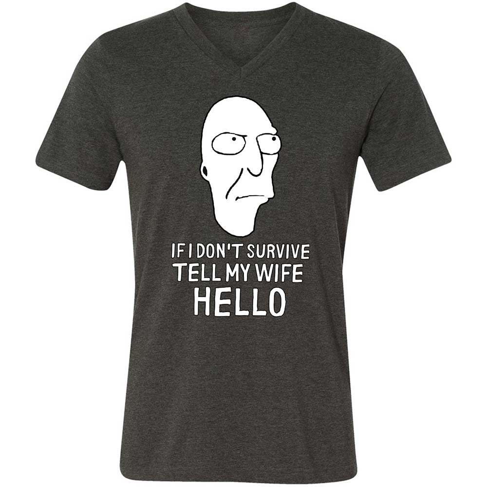 Unisex V-Neck T-Shirt - 25D3E6YT - Dark Grey Heather - 9