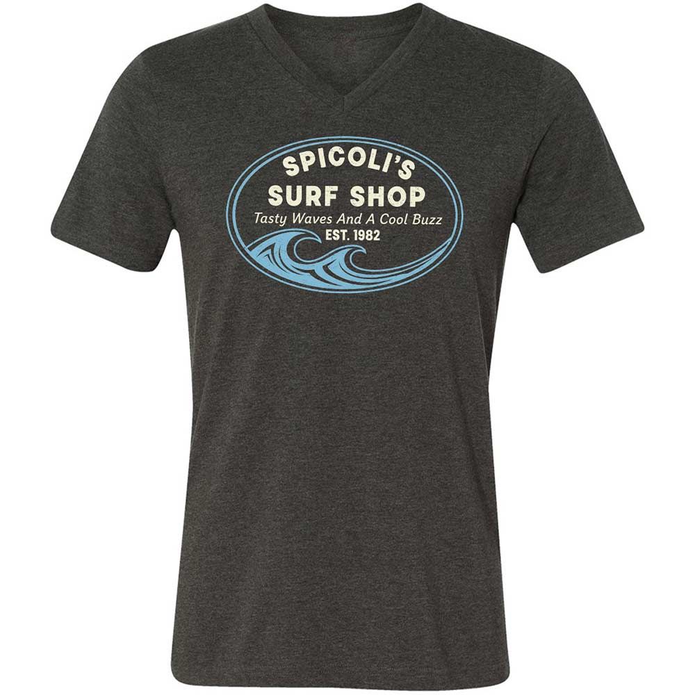 Unisex V-Neck T-Shirt - CV9UFMQT - Dark Grey Heather - 9