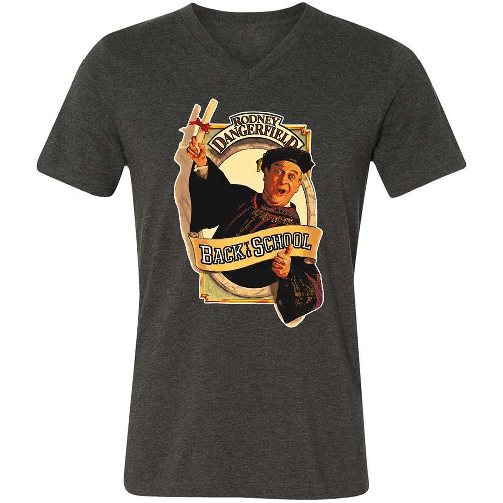 Unisex V-Neck T-Shirt - V89X2FHV - Dark Grey Heather - 9