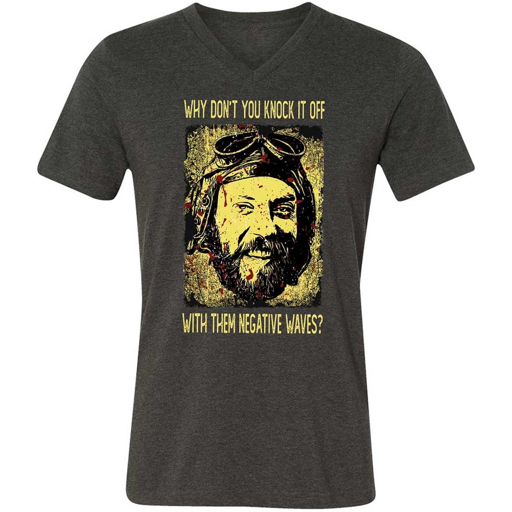 Why don't you knock it off with them negative waves? - Dark Grey Heather - 9