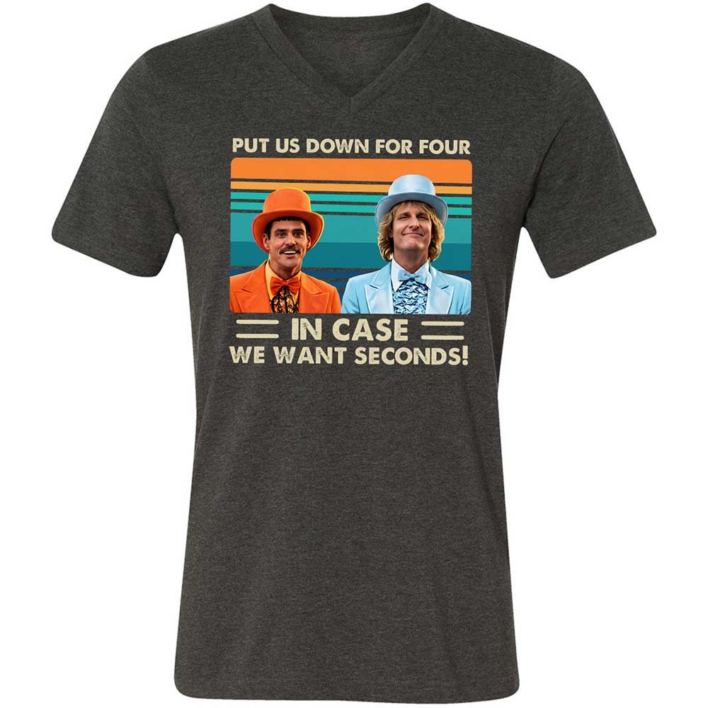 Unisex V-Neck T-Shirt - ARH4ME5V - Dark Grey Heather - 9