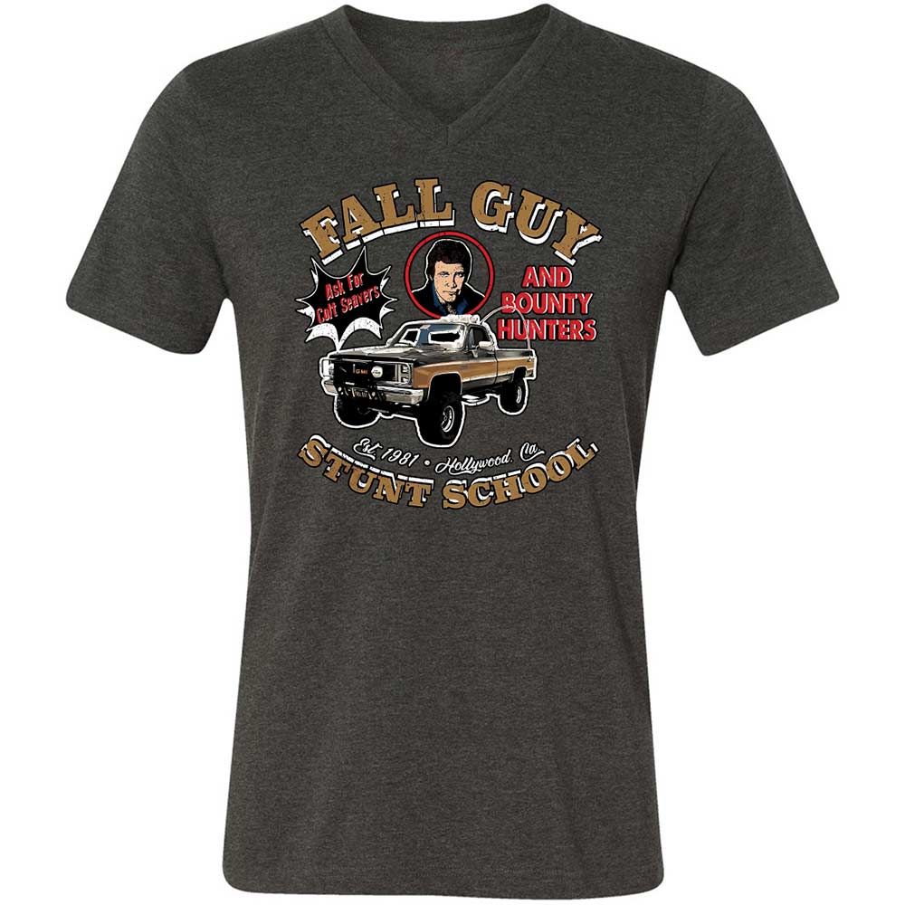 Unisex V-Neck T-Shirt - R7F1SAY7 - Dark Grey Heather - 9