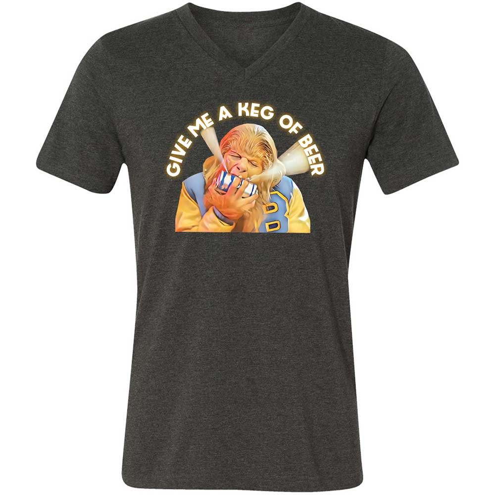 Unisex V-Neck T-Shirt - YBN73GRV - Dark Grey Heather - 9